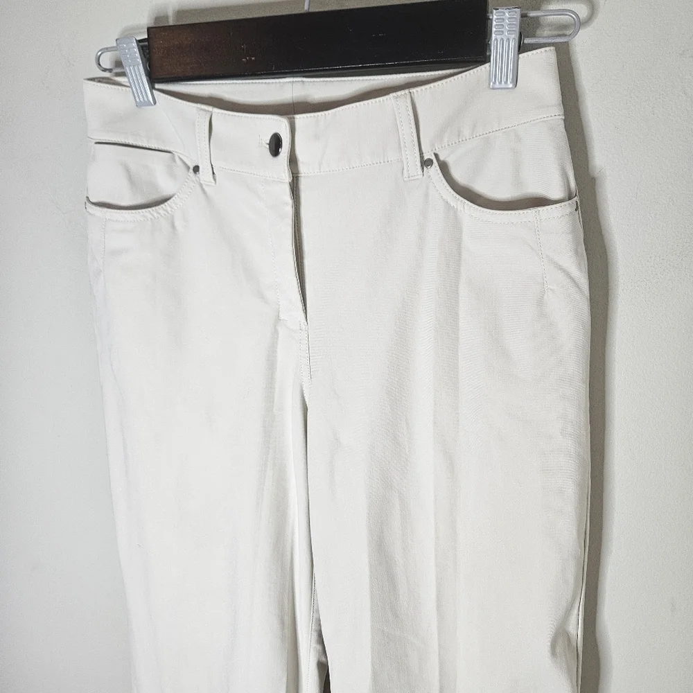 Lululemon City Sleek 5 Pocket Wide-Leg High Rise 7/8 Length Pant White Opal 27 M